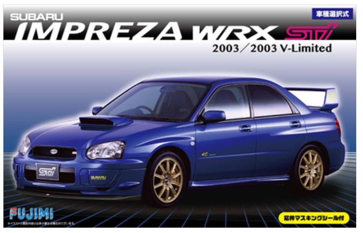 MODELLINO IN SCALA Fujimi COMPATIBILE CON SUBARU IMPREZA WRX STi 2003 KIT 1:24 MODEL SCALE FJ039404 241217