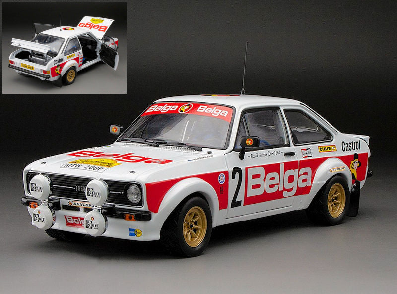 MODELLINO IN SCALA SunStar COMPATIBILE CON FORD ESCORT RS 1800 N.2 RALLY DU CONDROZ 1979 MIKKOLA-HERTZ 1:18 MODEL SCALE SS4860 241217