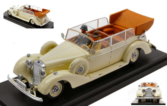 MODELLINO IN SCALA Rio COMPATIBILE CON MERCEDES 770 K CABRIOLET 1938 EVA BRAUN AND SS MILITARY GUARD 1:43 MODEL SCALE RI4490-2P 241220