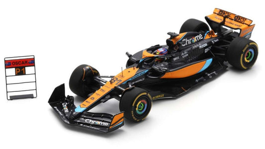 MODELLINO IN SCALA Spark Model COMPATIBILE CON MCLAREN MCL60 N.81 1st POLE QATAR GP 2023 O.PIASTRI W/PIT BOARD 1:43 MODEL SCALE S8927 241217