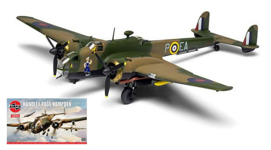 MODELLINO IN SCALA Airfix COMPATIBILE CON HANDLEY PAGE HAMPDEN KIT 1:72 MODEL SCALE A04011V 241217