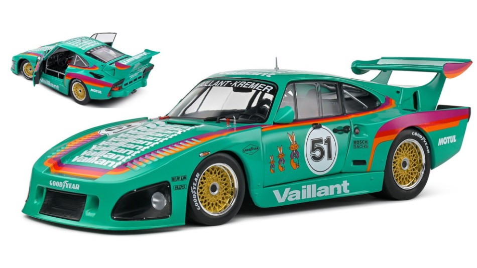 MODELLINO IN SCALA Solido COMPATIBILE CON PORSCHE 935 K3 N.51 TEAM VAILLANT 1977 1:18 MODEL SCALE SL1807205 241217