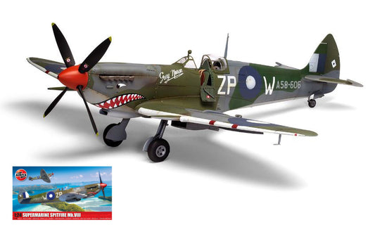 MODELLINO IN SCALA Airfix COMPATIBILE CON SUPERMARINE SPITFIRE Mk VIII KIT 1:24 MODEL SCALE A17002 241217