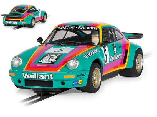 MODELLINO IN SCALA Scalextric COMPATIBILE CON PORSCHE 911 3.0 RSR VAILLANT SLOT 1:32 MODEL SCALE C4439 241217