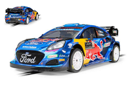 MODELLINO IN SCALA Scalextric COMPATIBILE CON FORD PUMA WRC RALLY MONTE CARLO 2023 TANAK-JARVEOJA SLOT 1:32 MODEL SCALE C4501 241217