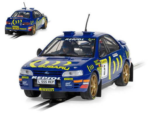 MODELLINO IN SCALA Scalextric COMPATIBILE CON SUBARU IMPREZA WRX 1995 CARLOS SAINZ SLOT 1:32 MODEL SCALE C4555 241217