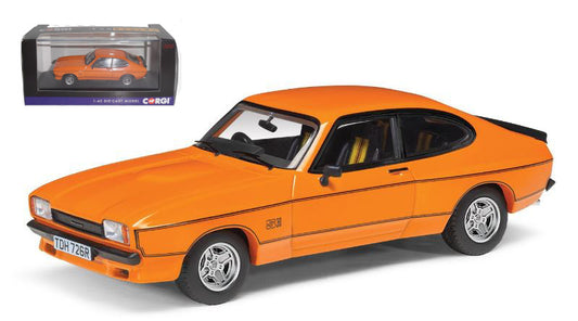 MODELLINO IN SCALA Vanguards COMPATIBILE CON FORD CAPRI Mk2 3.0S X-PACK SIGNAL ORANGE 1:43 MODEL SCALE VA15402 241217