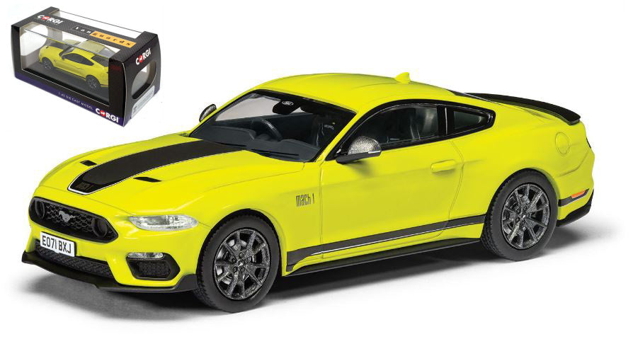 MODELLINO IN SCALA Vanguards COMPATIBILE CON FORD MUSTANG Mk6 MACH 1 GRABBER YELLOW 1:43 MODEL SCALE VA15504 241217