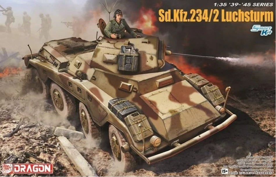 MODELLINO IN SCALA Dragon COMPATIBILE CON Sd.Kfz.234/2 LUCHSTURM KIT 1:35 MODEL SCALE D6696 241217