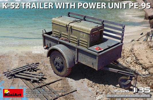 MODELLINO IN SCALA Miniart COMPATIBILE CON K-52 TRAILER W/POWER UNIT PE-95 KIT 1:35 MODEL SCALE MIN35426 241217