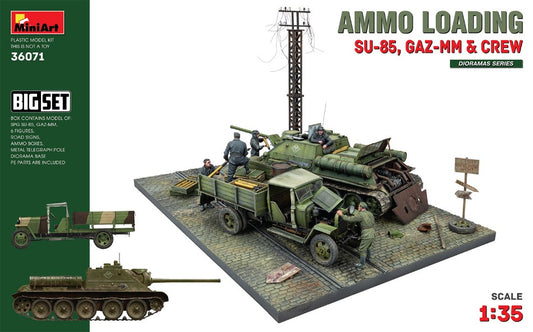 MODELLINO IN SCALA Miniart COMPATIBILE CON AMMO LOADING (SU-85, GAZ-MM & CREW) BIG SET KIT 1:35 MODEL SCALE MIN36071 241217