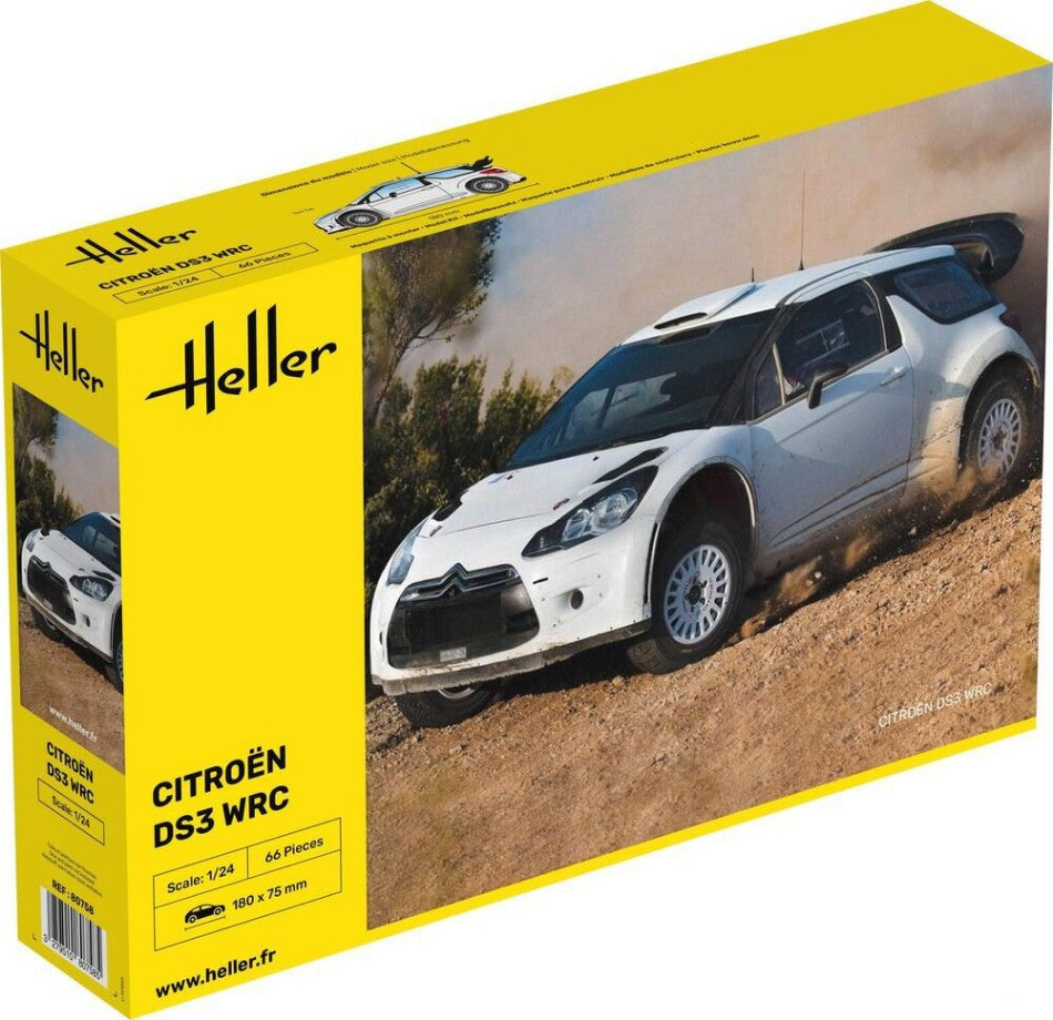 MODELLINO IN SCALA Heller COMPATIBILE CON CITROEN DS3 WRC KIT 1:24 MODEL SCALE HL80758 241217