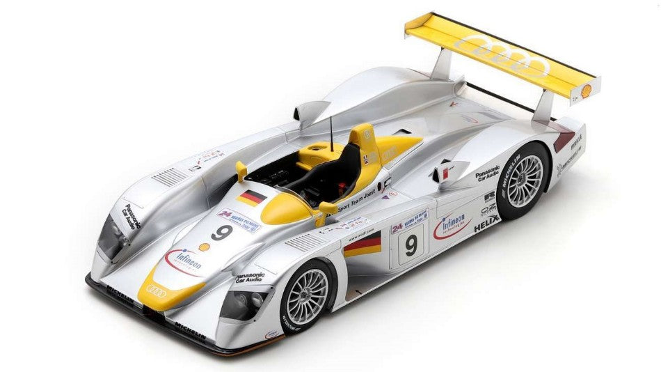 MODELLINO IN SCALA Spark Model COMPATIBILE CON AUDI R8 N.9 2nd 24 H LE MANS 2000 ORTELLI-AIELLO-MCNISH 1:18 MODEL SCALE 18S838 241217