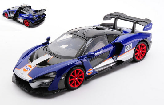 MODELLINO IN SCALA MotorMax COMPATIBILE CON MC LAREN SENNA "GULF" 1:24 MODEL SCALE MTM79668 241217