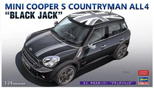 MODELLINO IN SCALA Hasegawa COMPATIBILE CON MINI COOPER S COUNTRYMAN ALL.4 BLACK JACK KIT 1:24 MODEL SCALE HA20704 241217