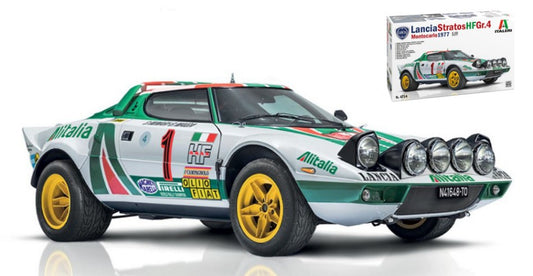 MODELLINO IN SCALA Italeri COMPATIBILE CON LANCIA STRATOS HF GR.4 RALLY MONTECARLO 1977 KIT 1:12 MODEL SCALE IT4714 241217