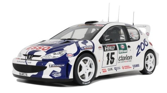 MODELLINO IN SCALA Ottomobile COMPATIBILE CON PEUGEOT 206 WRC N.15 TOUR DE CORSE 1999 PANIZZI-PANIZZI 1:12 MODEL SCALE G081 241217