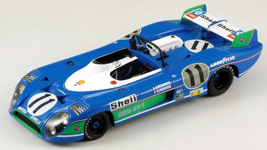 MODELLINO IN SCALA Spark Model COMPATIBILE CON MATRA SIMCA MS 670 N.11 WINNER 24 H LE MANS 1973 PESCAROLO-LARR.1:18 REP MODEL SCALE 18LM73 241217