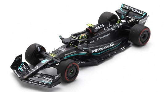 MODELLINO IN SCALA Spark Model COMPATIBILE CON MERCEDES F1 N.44 2nd SPANISH GP 2023 LEWIS HAMILTON 1:18 MODEL SCALE 18S906 241217