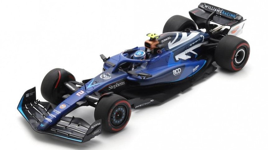 MODELLINO IN SCALA Spark Model COMPATIBILE CON WILLIAMS F1 N.2 BRITISH GP (WILLIAMS 800th GP) LOGAN SARGEANT 1:18 MODEL SCALE 18S953 241217