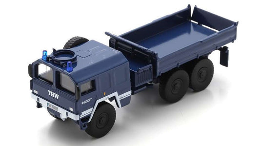 MODELLINO IN SCALA Schuco COMPATIBILE CON MAN KAT1 3 AXLE DUMPER THW BLUE 1:87 MODEL SCALE SH452679400 241217