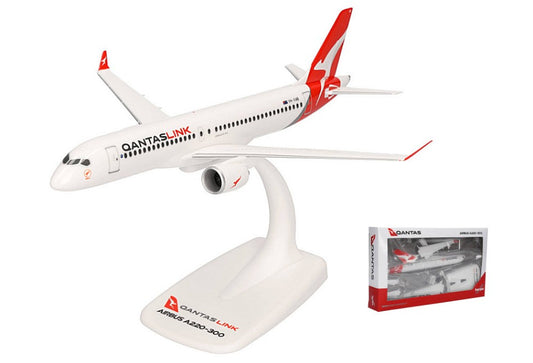 MODELLINO IN SCALA Herpa COMPATIBILE CON AIRBUS A220-300 QANTAS AIRLINE 1:200 MODEL SCALE HP614337 241217