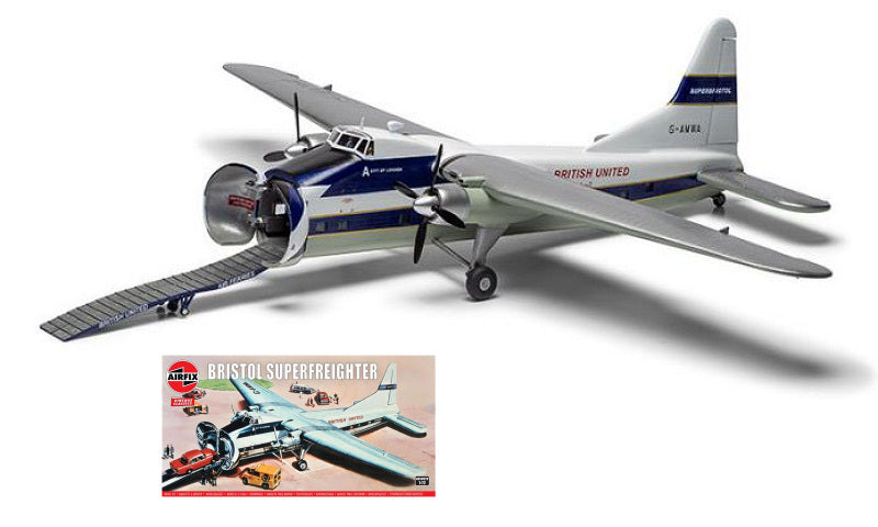 MODELLINO IN SCALA Airfix COMPATIBILE CON BRISTOL SUPERFREIGHTER KIT 1:72 MODEL SCALE A05002V 241217