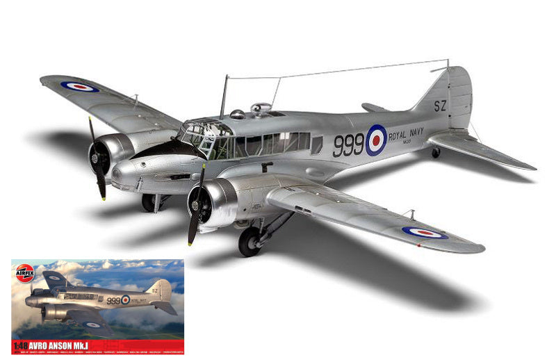 MODELLINO IN SCALA Airfix COMPATIBILE CON AVRO ANSON Mk.I KIT 1:48 MODEL SCALE A09191A 241217