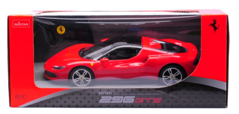 MODELLINO IN SCALA Mondo Motors COMPATIBILE CON FERRARI 296 GTS RED RADIOCOMANDO 1:16 MODEL SCALE MM63775 241220