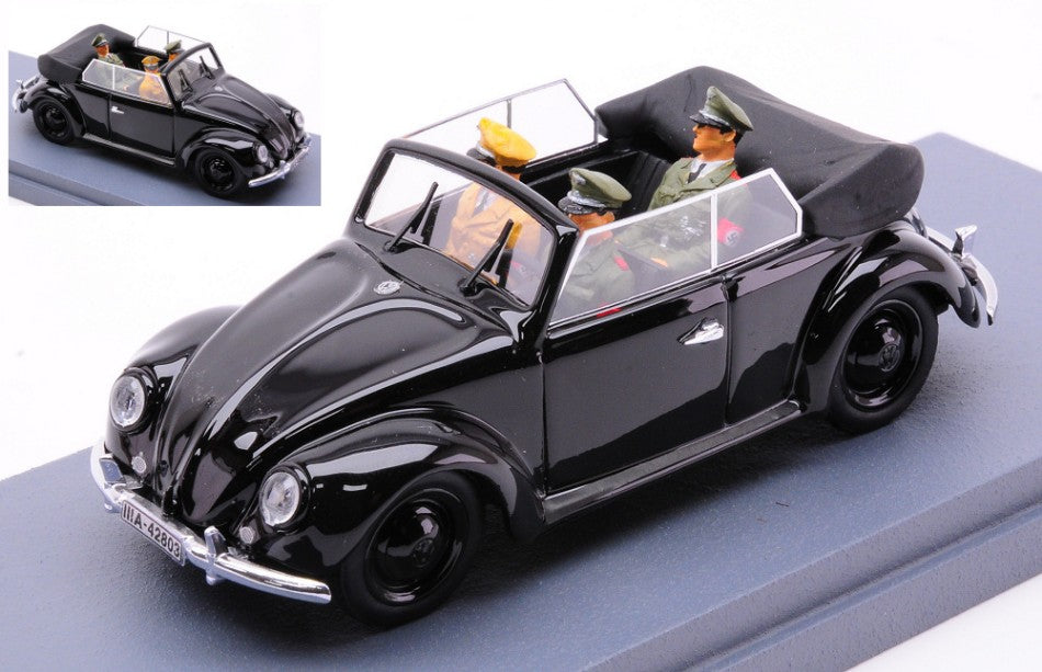 MODELLINO IN SCALA Rio COMPATIBILE CON VW MAGGIOLINO CABRIO APRILE 1939 - HITLER - HIMMLER - DRIVER 1:43 MODEL SCALE RI4743 241220