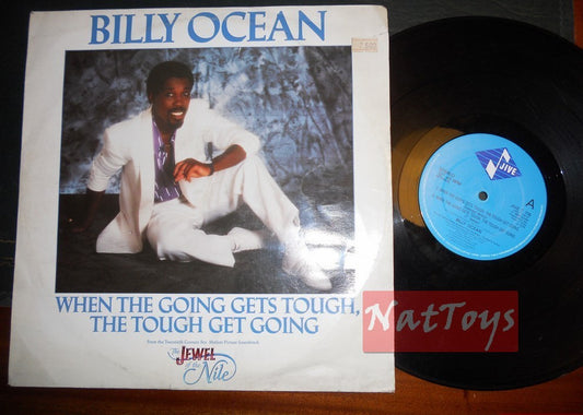 12" 33 Billy Ocean WHEN THE GOING GETS TOUGH..VG/VG col.son THE JEWEL OF THE NILE