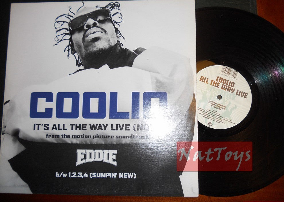 12" 33 Coolio IT'S ALL THE WAY LIVE/1,2,3,4 SUMPIN' NEW + THE REVOLUTION 1996