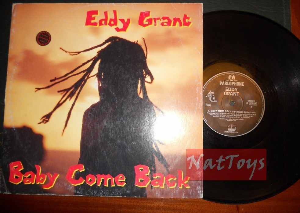 12" 33 Eddy Grant BABY COME BACK (Italie 1984, EMI/PARLOPHONE 14 2034186) - VG/VG