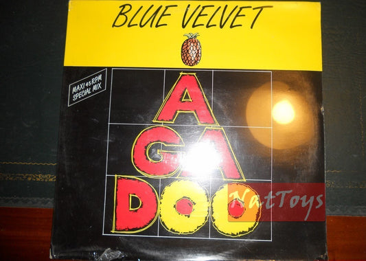 12" 33 RPM Agadoo BLUE VELVET (Italy, DURIUM DEX 13064) - NEW