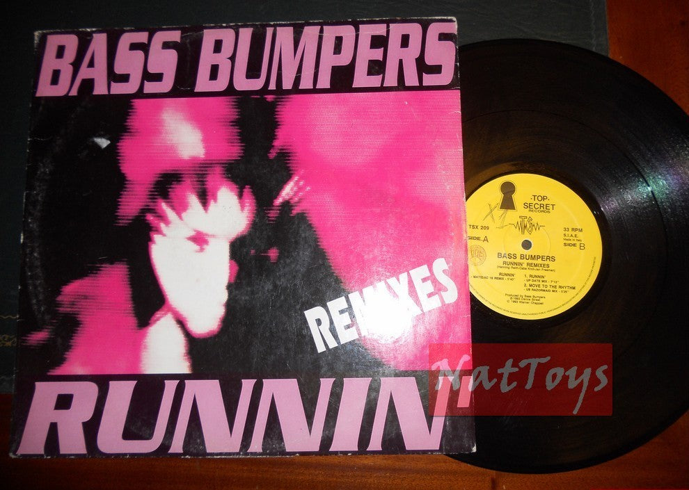 12" 33 GIRI Bass Bumpers RUNNIN' REMIXES (Italy 1993 TOP SECRET TSX 209) - VG/VG