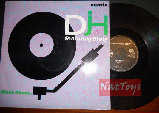 12" 33 GIRI D.J. H ft Stefy THINK ABOUT - REMIX (U.K. 1991 RCA PT 44388) - VG/VG