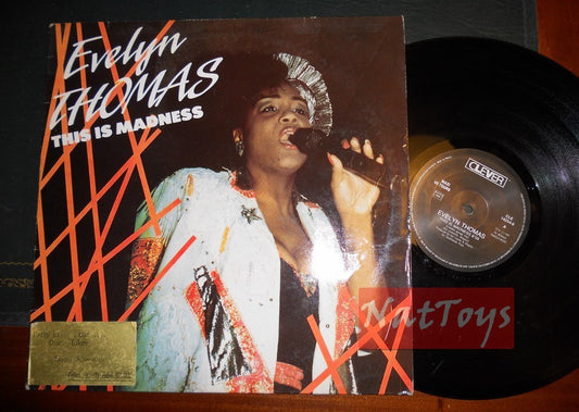 12" 33 GIRI Evelyn Thomas THIS IS MADNESS (France 1989 CLEVER CLE 14254-6) VG/VG