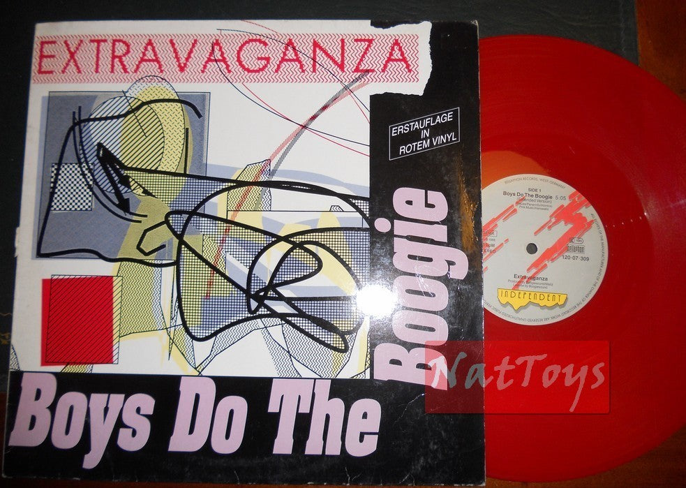 12" 33 GIRI Extravaganza BOYS DO THE BOOGIE (Germany 1988) - NM/NM vinile rosso