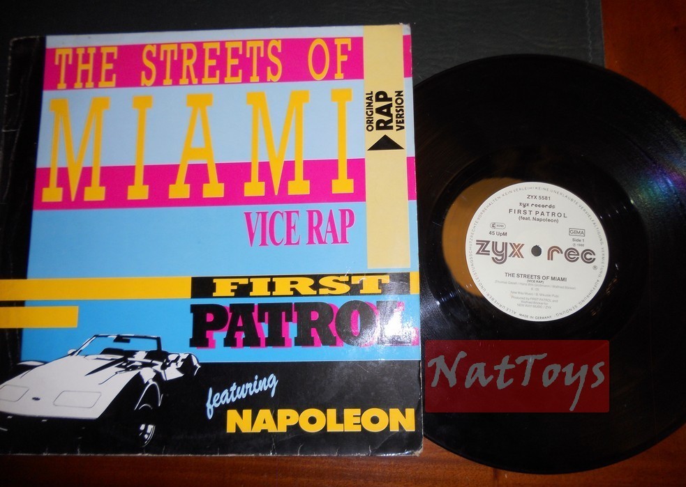 12" 33 GIRI First Patrol ft Napoleon THE STREETS OF MIAMI (1986, ZYX 5581) EX/EX