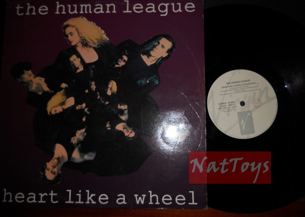 12" 33 GIRI Human League HEART LIKE A WHEEL/REBOUND (Italy 1990, VST 1262) EX/EX