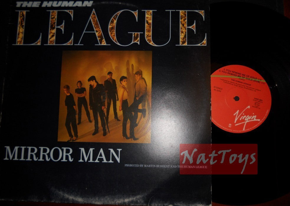 12" 33 GIRI Human League MIRROR MAN/YOU REMIND ME OF GOLD 1982, VINX 863 - EX/EX