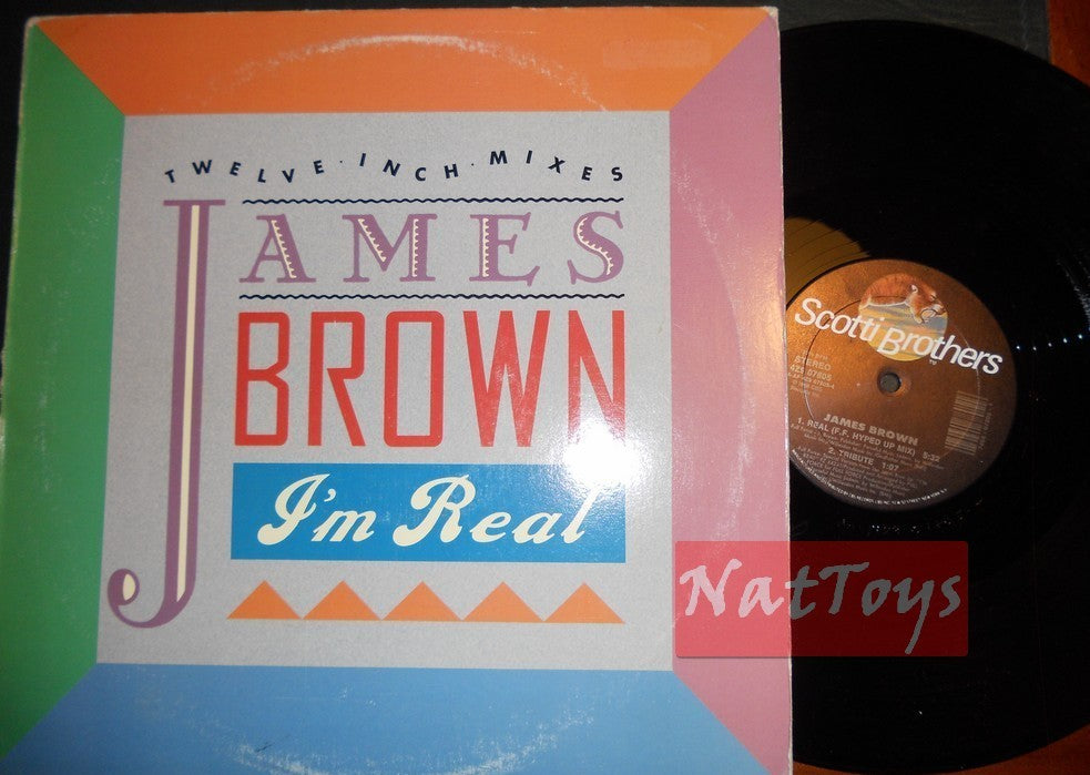 12" 33 GIRI James Brown I'M REAL/REAL + TRIBUTE (U.S.A. 1988) - VG/NM