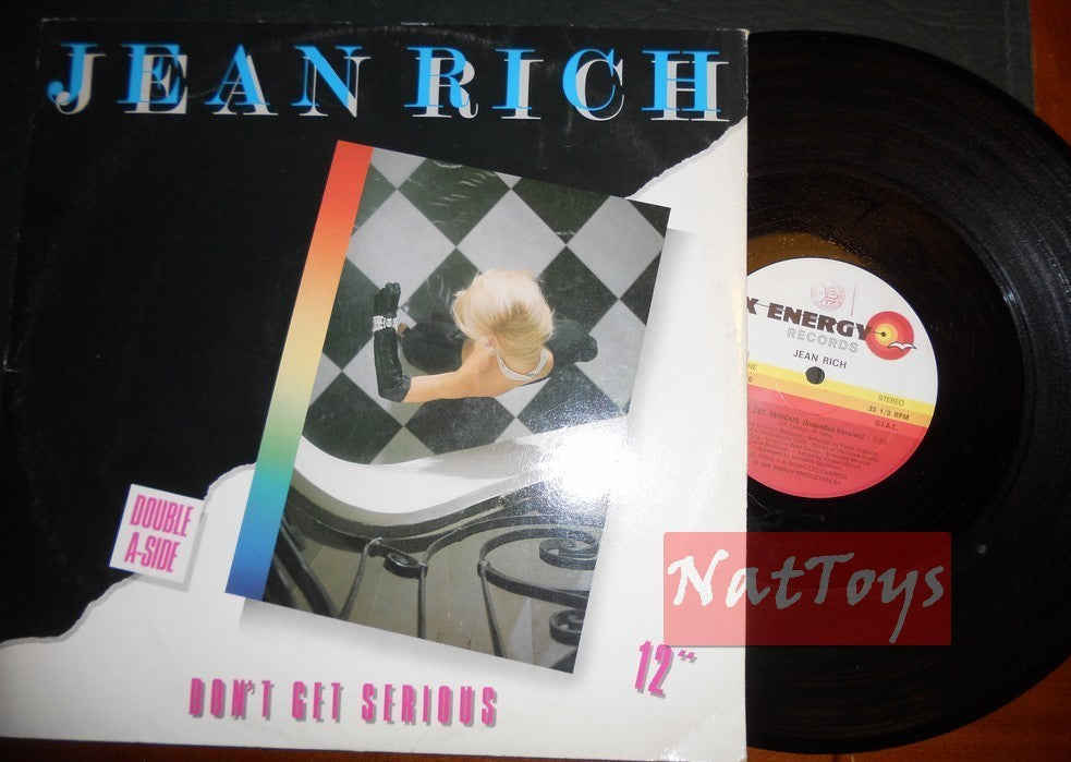 12" 33 GIRI Jean Rich DON'T GET RICH/COME BACK HOME (Italy 1986) - EX/EX