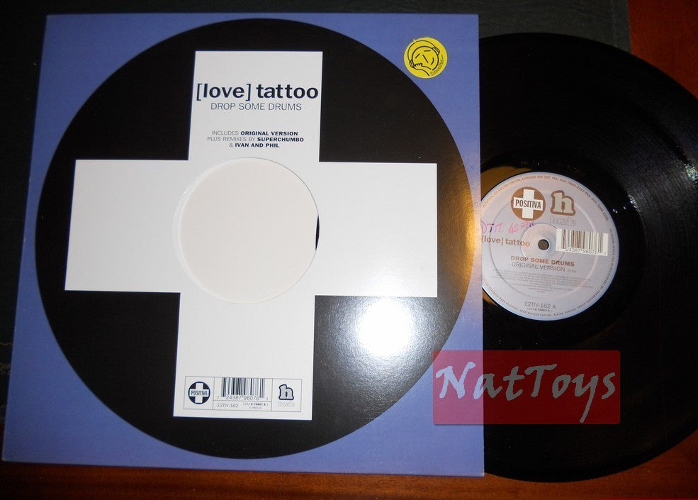 12" 33 GIRI Love Tattoo DROP SOME DRUMS (U.K. 2001, POSITIVA 12TIV-162) - NM/NM