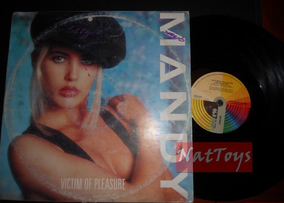 12" 33 GIRI Mandy VICTIM OF PLEASURE/SAY IT'S LOVE (Italy 1988, CGD INT) - VG/VG