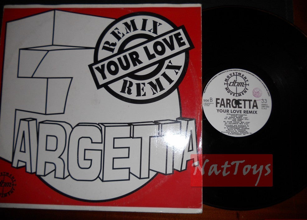 12" 33 GIRI Mario Fargetta YOUR LOVE - REMIX (Italy 1994, DBM 002) - EX/EX