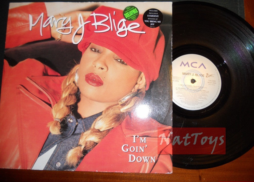 12" 33 GIRI Mary J. Blige I'M GOIN' DOWN (U.K. 1995 MCA RECORDS MCST 2053) EX/NM