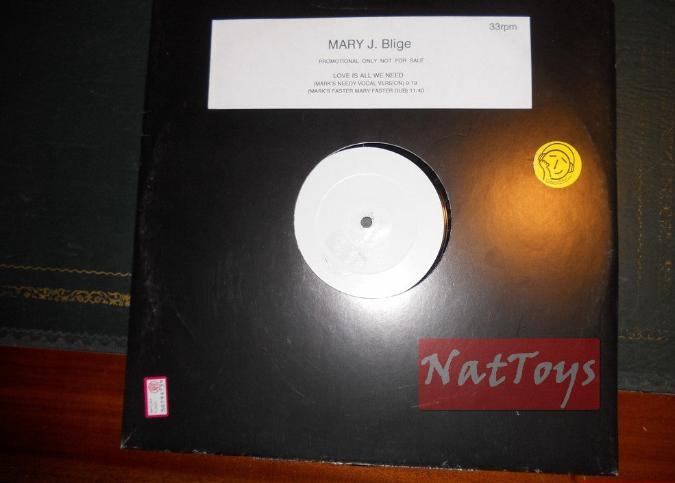 12" 33 GIRI Mary J. Blige LOVE IS ALL WE NEED (U.S.A., MCA-12873) EX/EX promo