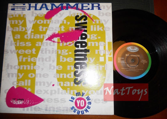 12" 33 GIRI M.C. Hammer YO!! SWEETNESS (Italy 1991 CAPITOL/EMI 14 2043396) EX/EX