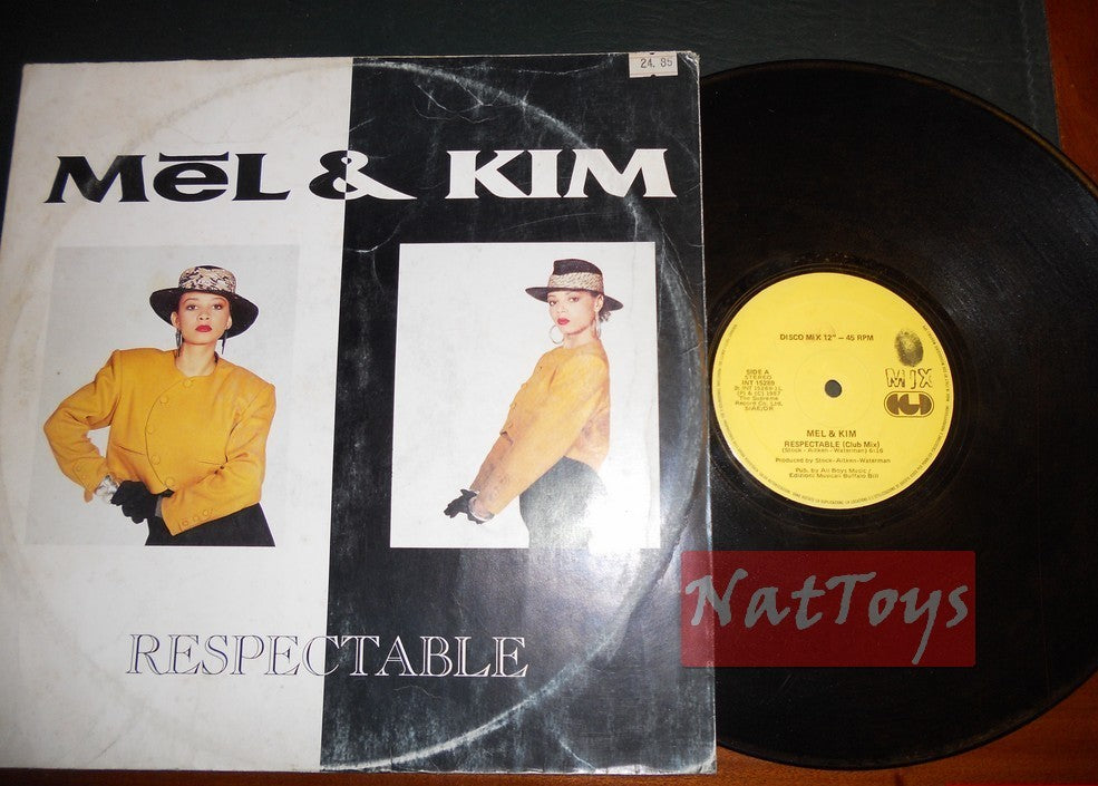 12" 33 GIRI Mel & Kim RESPECTABLE (Italy 1987, CGD INT 15289) - VG/VG